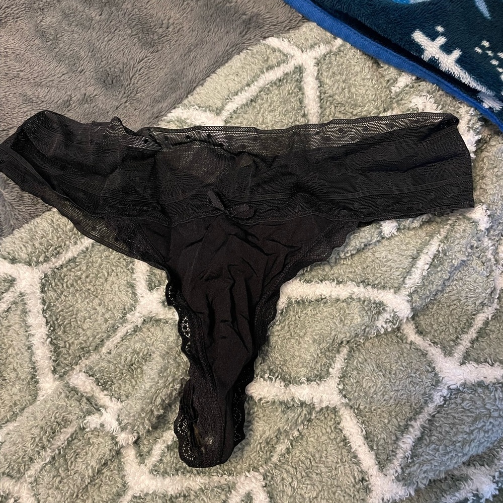 Black worn thong